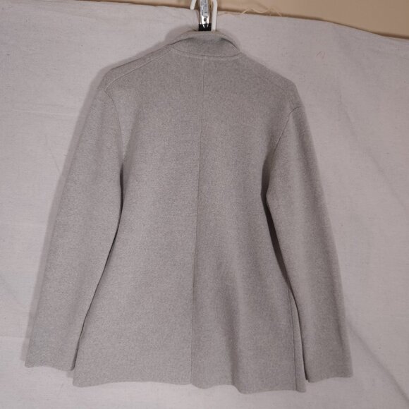 J.Crew Womens 100% Merino Wool Blazer Jacket M Gray Minimalist Career Office - Picture 2 of 14